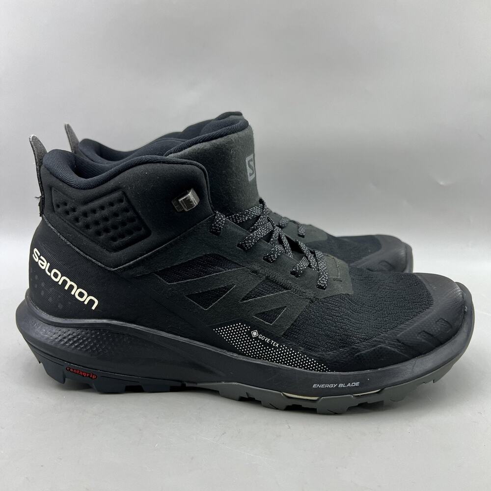 Salomon OUTpulse GORE-TEX Hiking Shoes Men Size 8.5 Black Waterproof Comfort